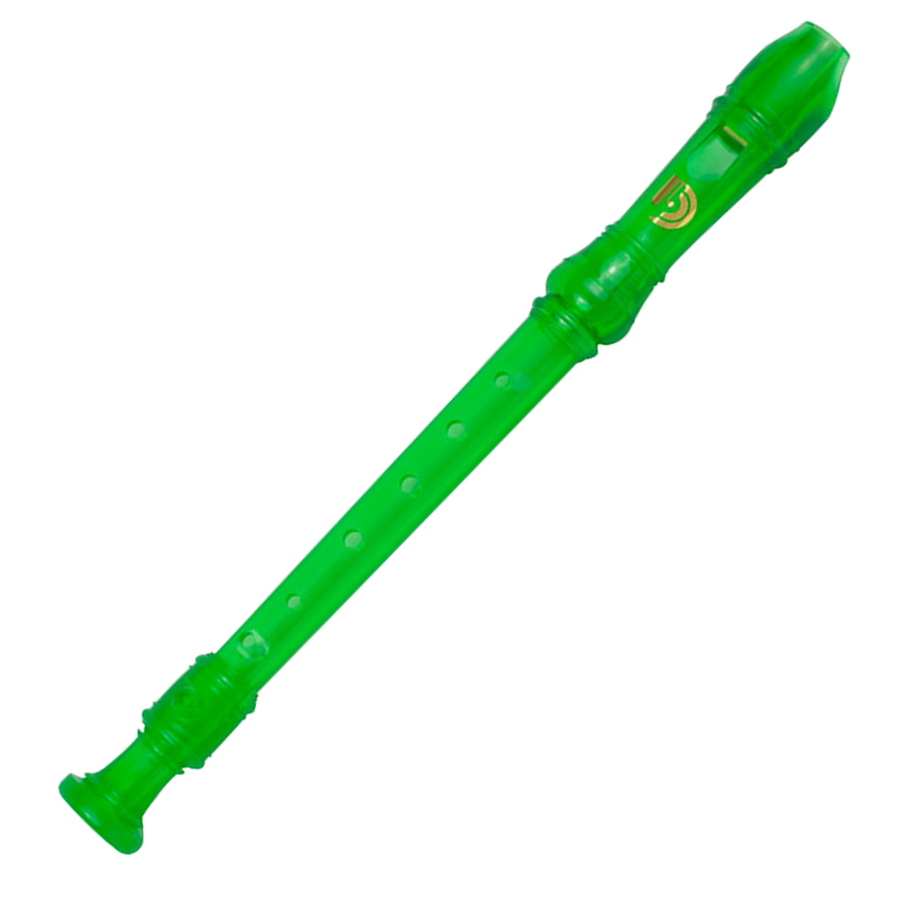 Flauta Doce Germanica Dolphin Soprano Do Verde Transparente